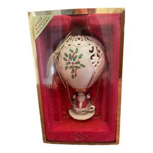 Lenox Annual Holiday Christmas Ornament Hot Air Balloon Santa 2002 #6141600